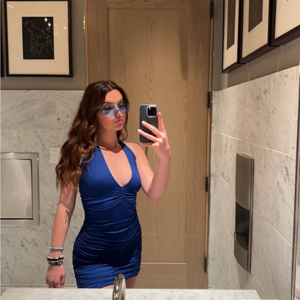 Stylish Blue Mini Dress